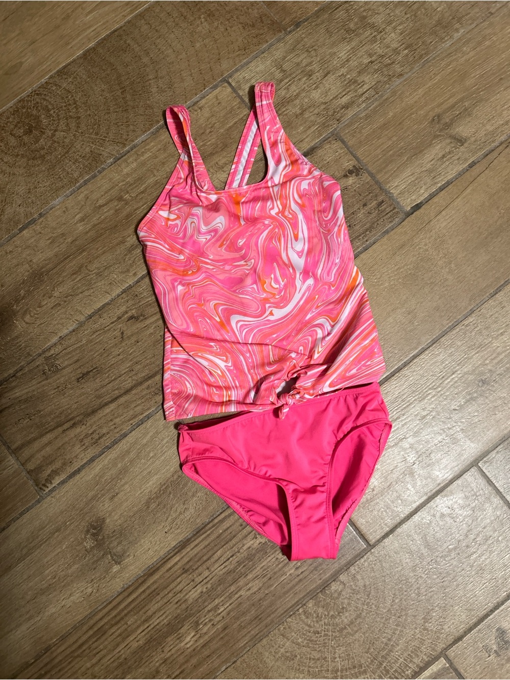 Lands' End Bright Pink 10 Slim Swimsuit